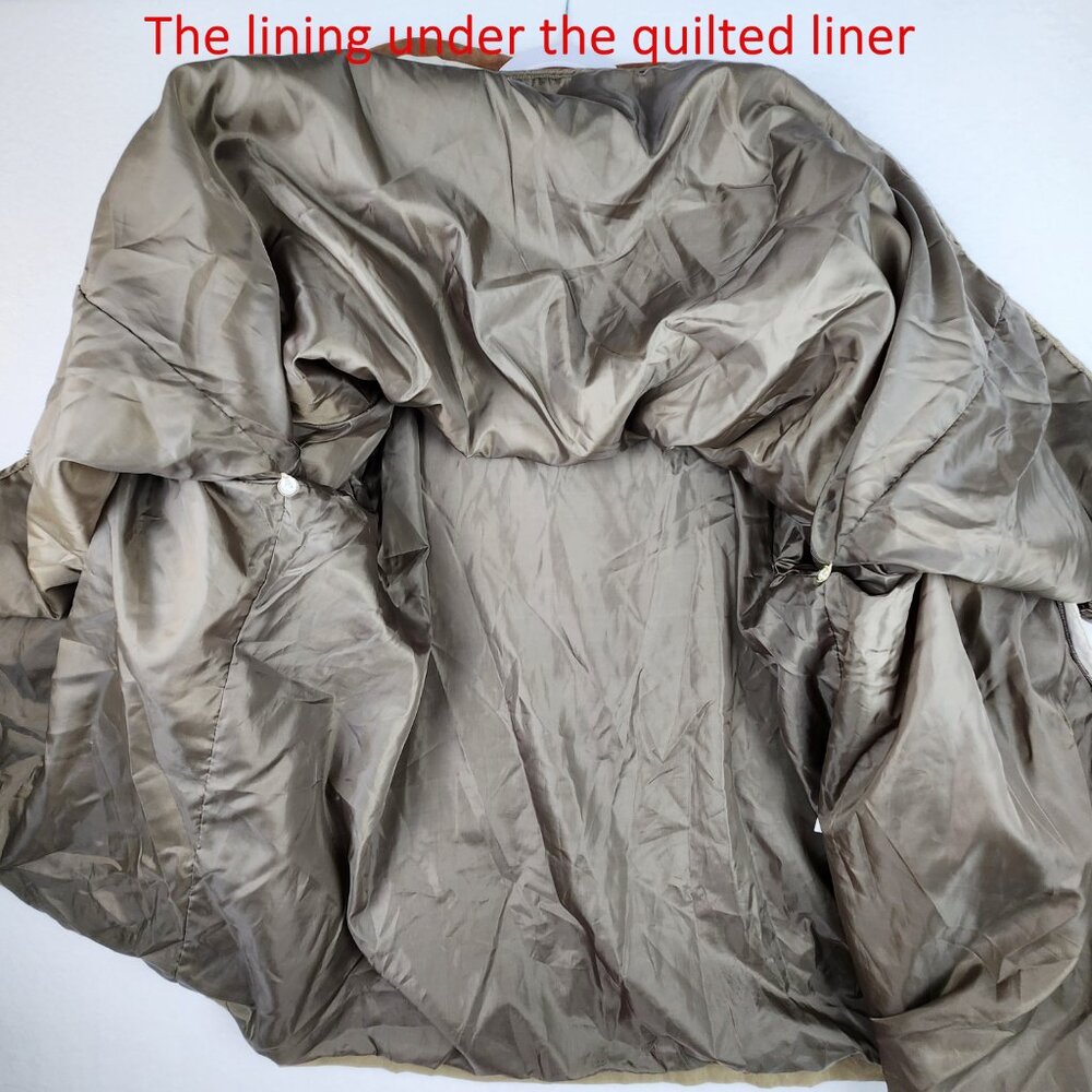 Members Only Mens 5X Green Field Coat Leather Collar Removable Quilted Liner - Picture 8 of 16